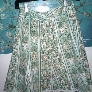 Vintage 1970s Paisley Mini Skater Skirt